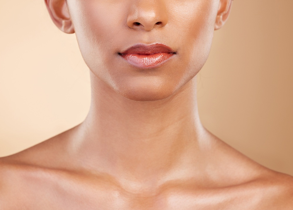 Alladerm specialist in Aliso Viejo, CA providing aftercare tips to maintain chin contour following Kybella treatment